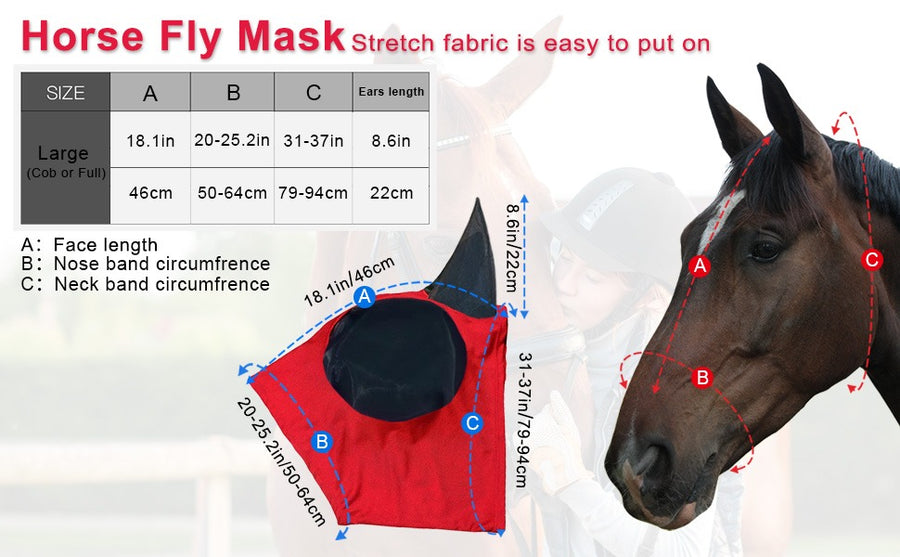 Premium UV Fly Mask Set (3-pack) + Storage Bag