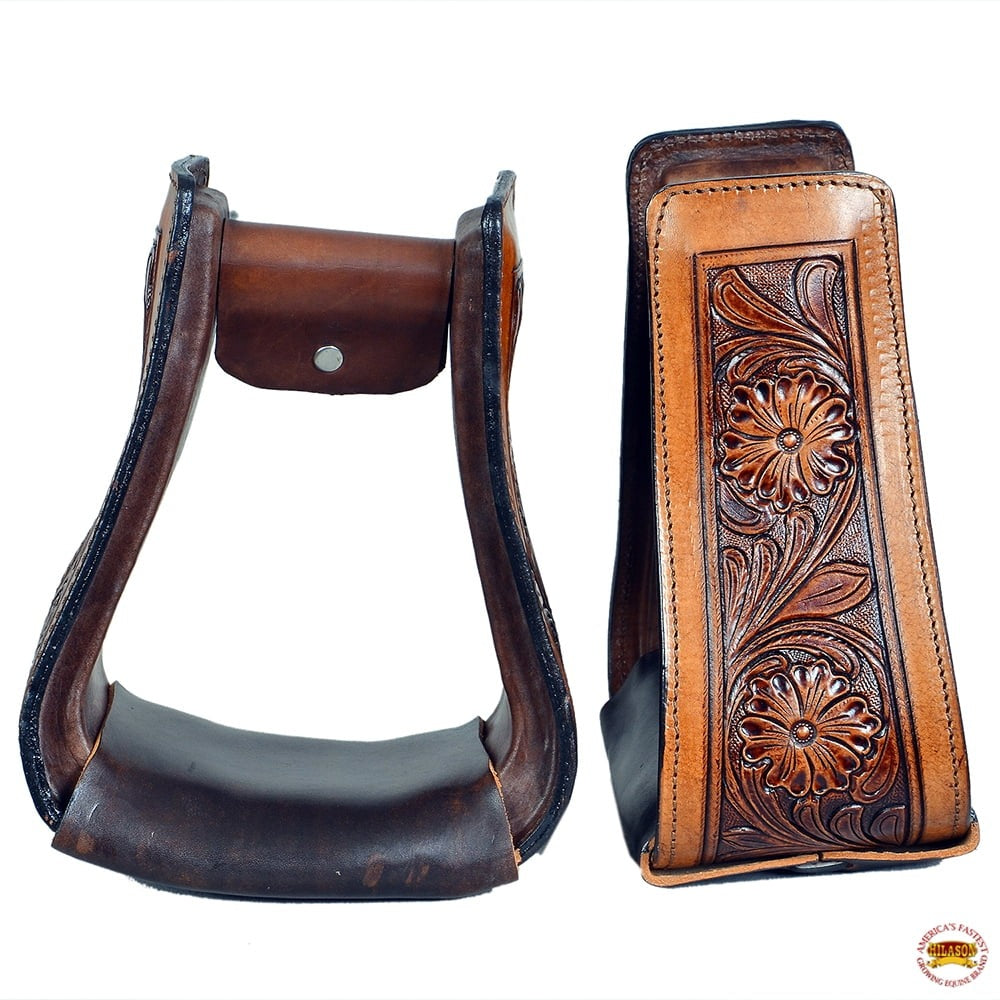 Western Stirrup Leathers + Stirrups Set (Premium)