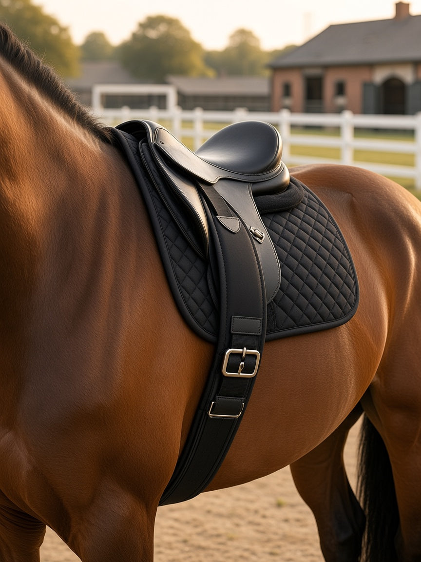 Sottopancia da allenamento Galopix RaceFit - Nero - in uso